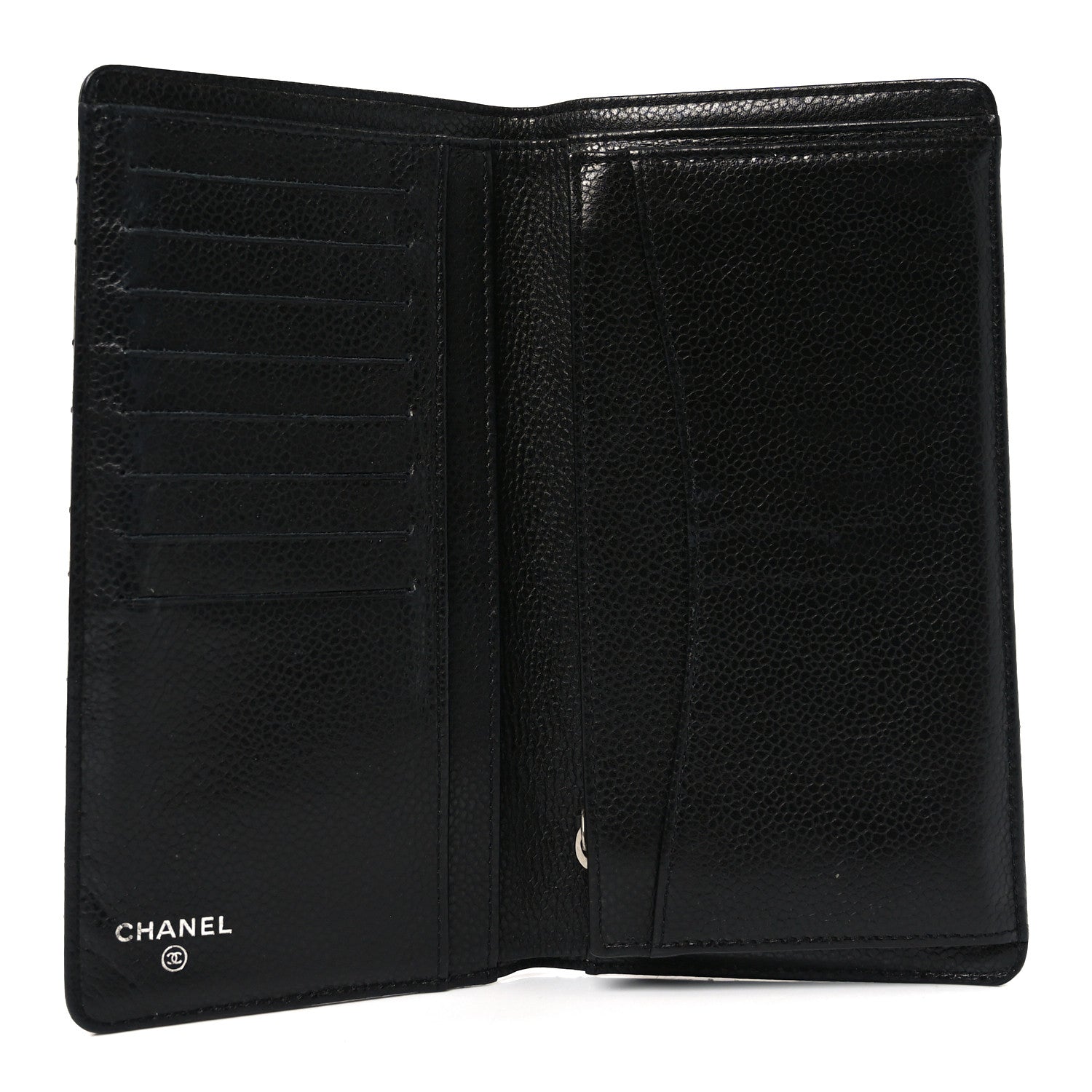 Caviar Quilted Yen Wallet Black