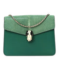 Galuchat Calfskin Serpenti Forever Crossbody Bag Green