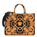 Canvas Baroque Print Medusa Large Tote Black