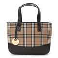Haymarket Check Small Tote Dark Brown