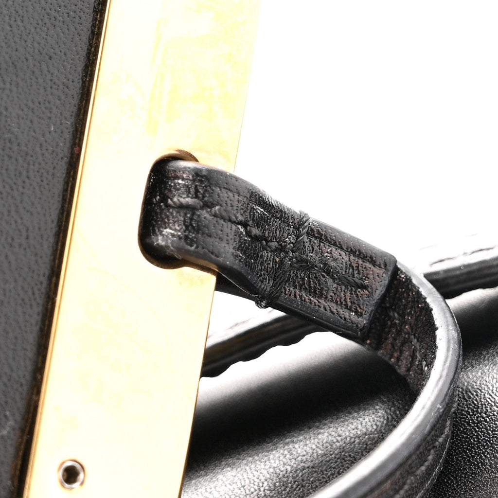 Calfskin Mini Barcelona Shoulder Bag Black