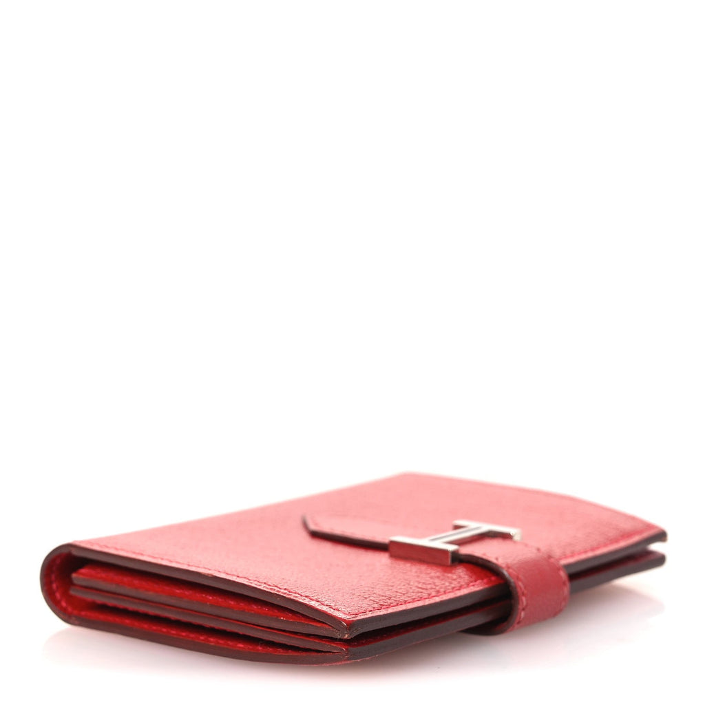Chevre Mysore Bearn  Holder Wallet Rouge Casaque