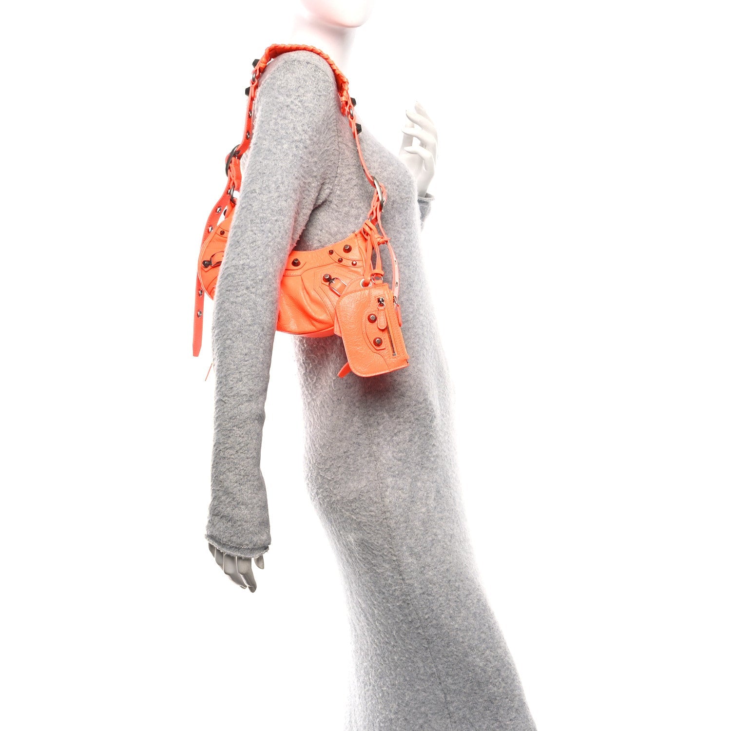 Agneau Arena Le Cagole Shoulder Bag XS Orange