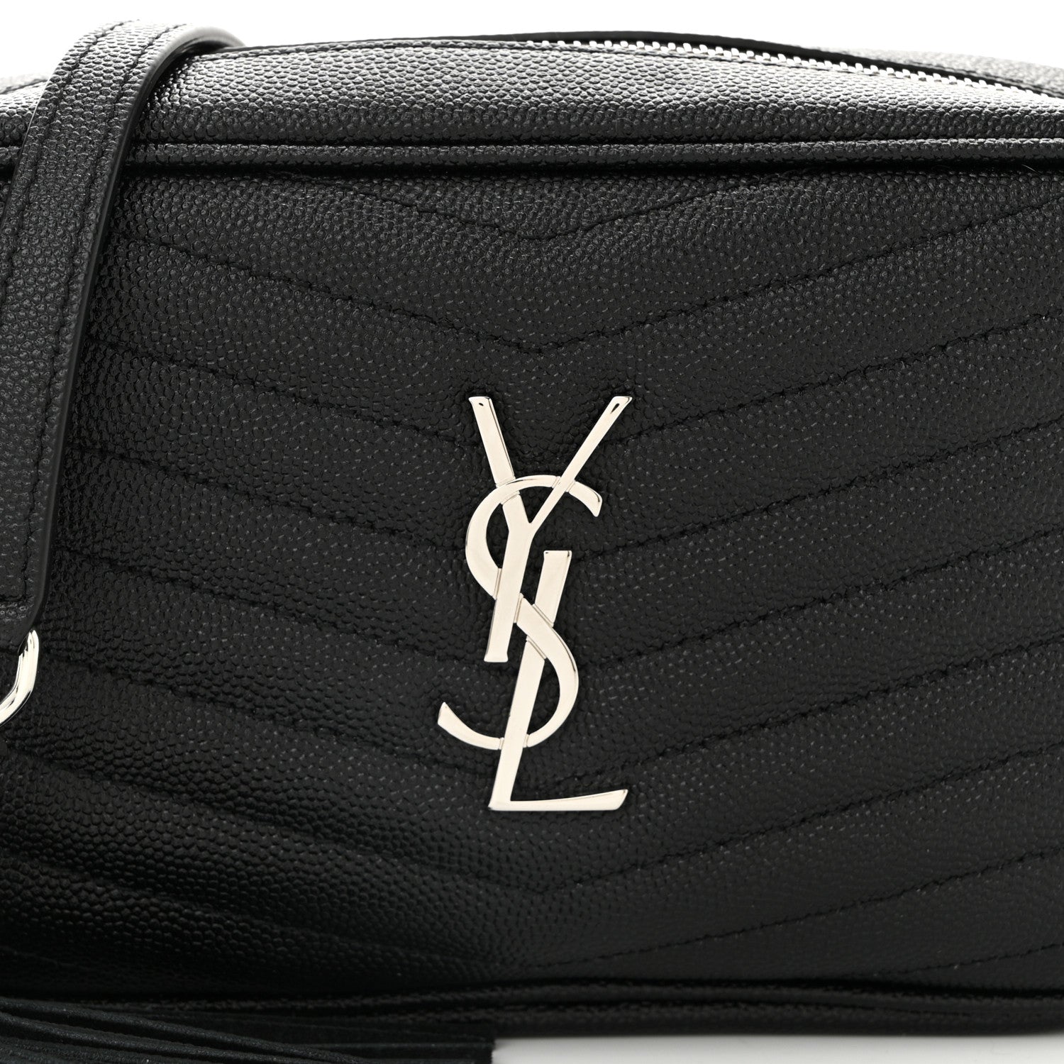 Grain De Poudre Matelasse Monogram Mini Lou Camera Bag Black