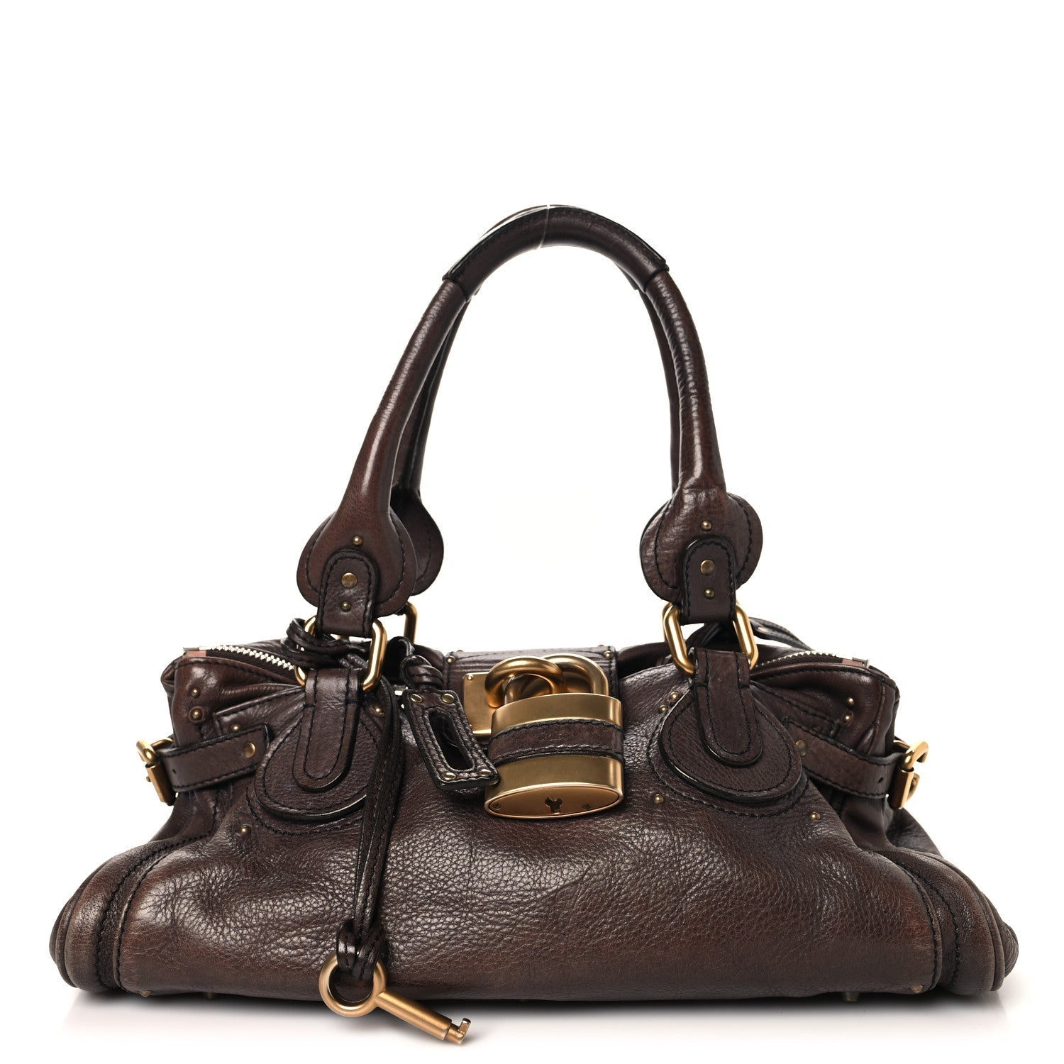 Calfskin Medium Paddington Satchel Chocolate