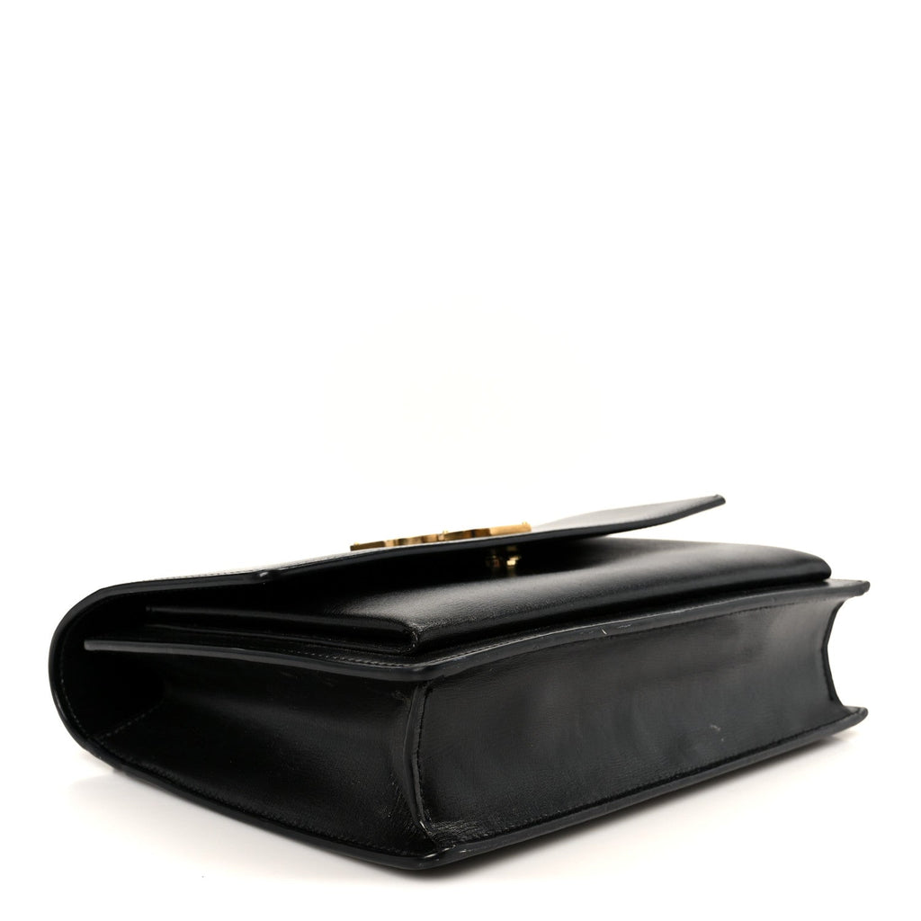 Smooth Calfskin Medium Monogram Sunset Satchel Black