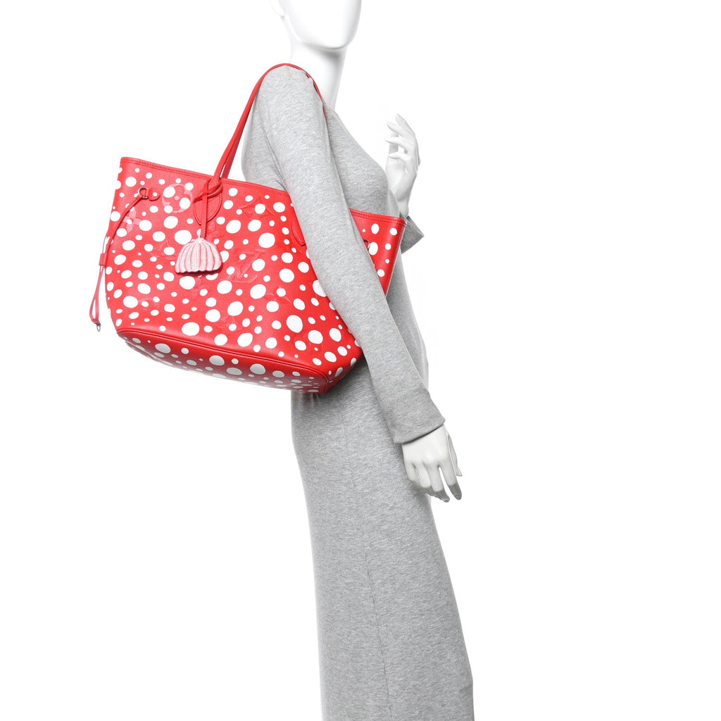 LV X YK Empreinte Infinity Dots Neverfull MM Rouge White