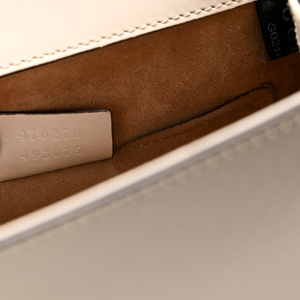 Calfskin Mini Sylvie Top Handle Bag White