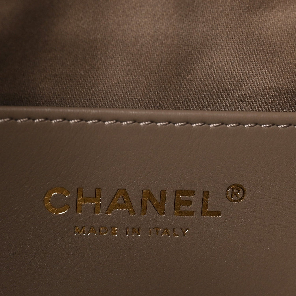 Suede Quilted Small Chanel 25 Handbag Dark Grey