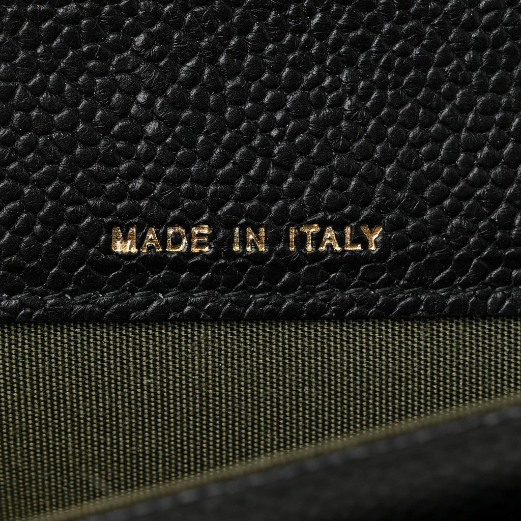 Caviar Quilted Boy Flap  Holder Black