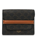 Triomphe Canvas Business  Holder Tan