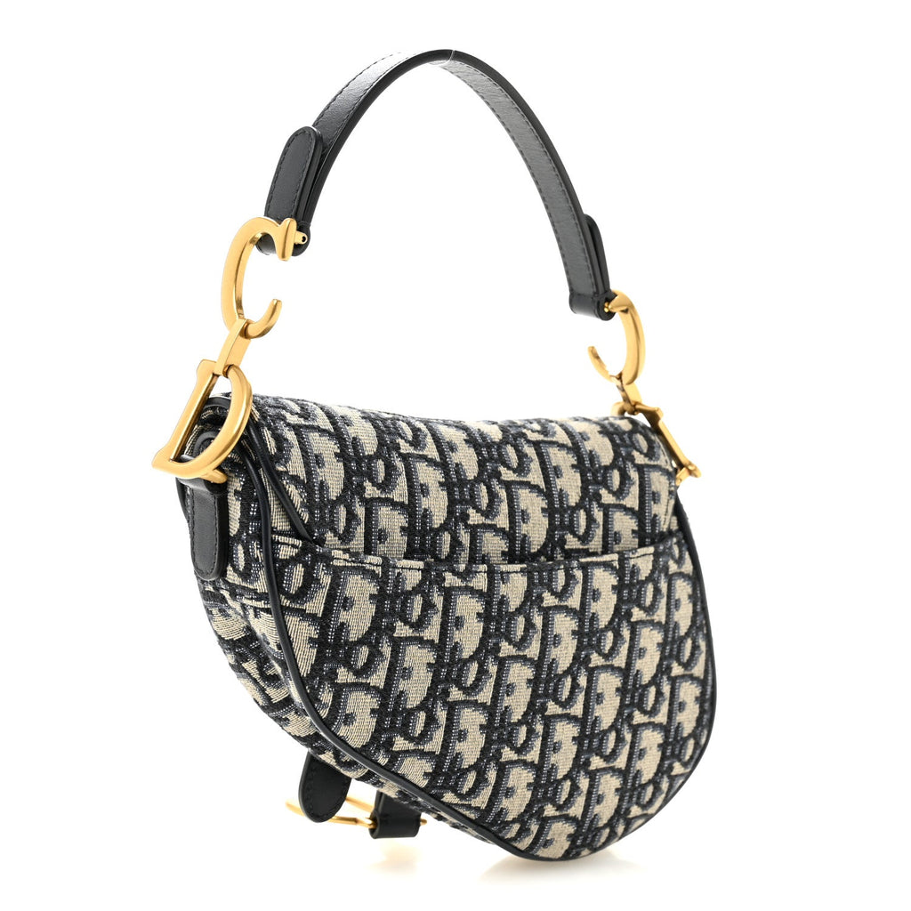 Oblique Mini Saddle Bag Blue
