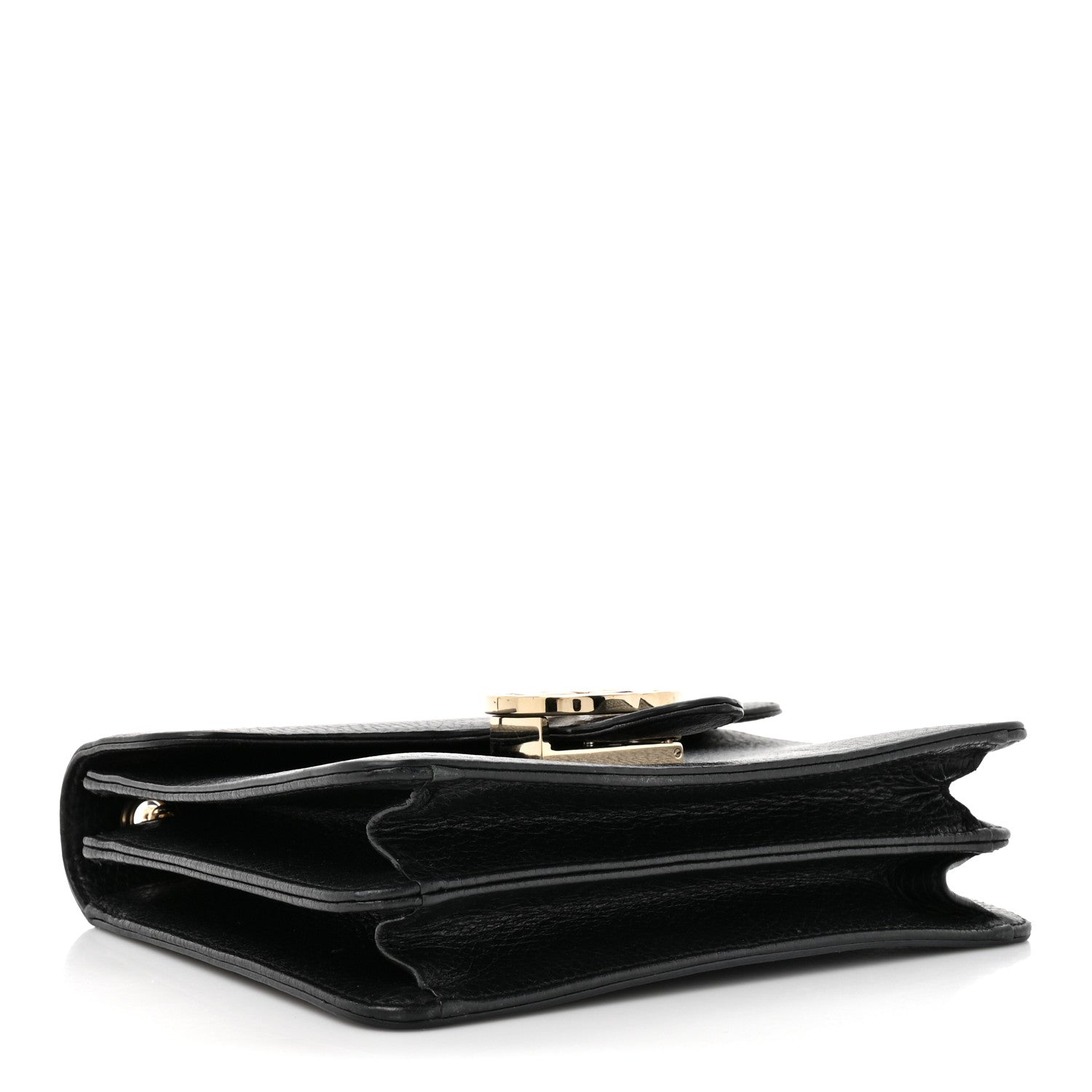 Dollar Calfskin Small Interlocking G Shoulder Bag Black