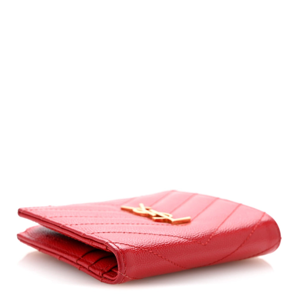 Grain De Poudre Matelasse Chevron Monogram Zipped  Case Bandana Red