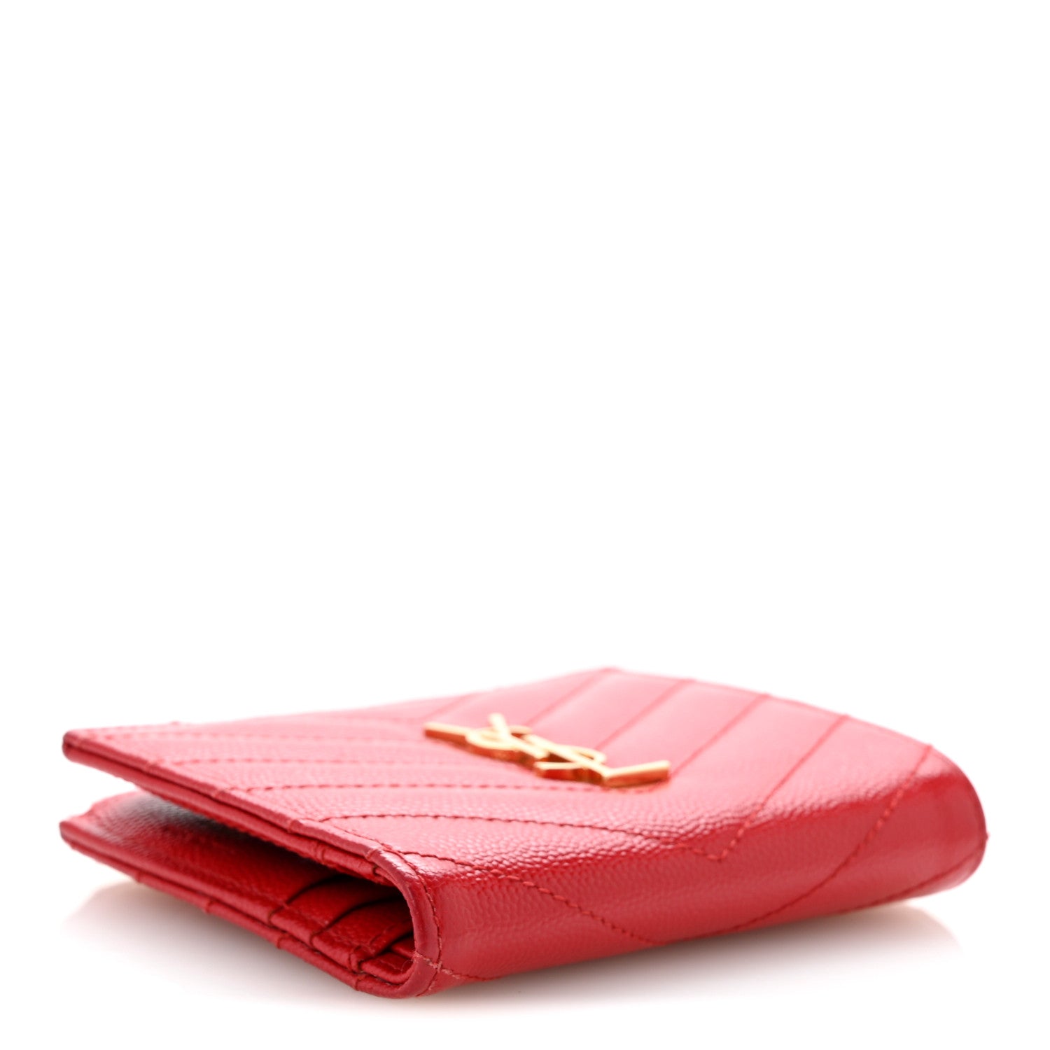 Grain De Poudre Matelasse Chevron Monogram Zipped  Case Bandana Red