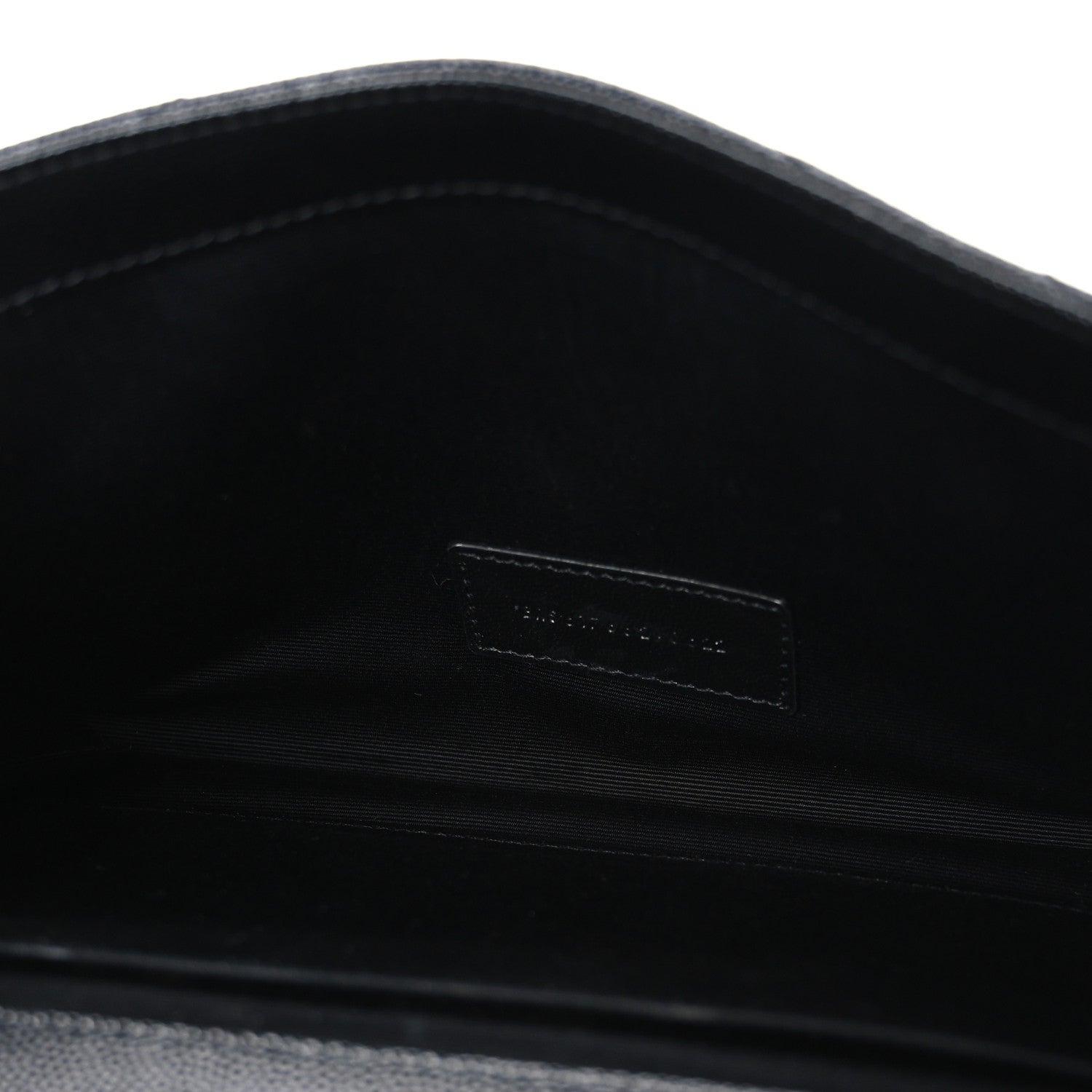 Grain De Poudre Matelasse Chevron Monogram Monochrome Envelope Clutch Black