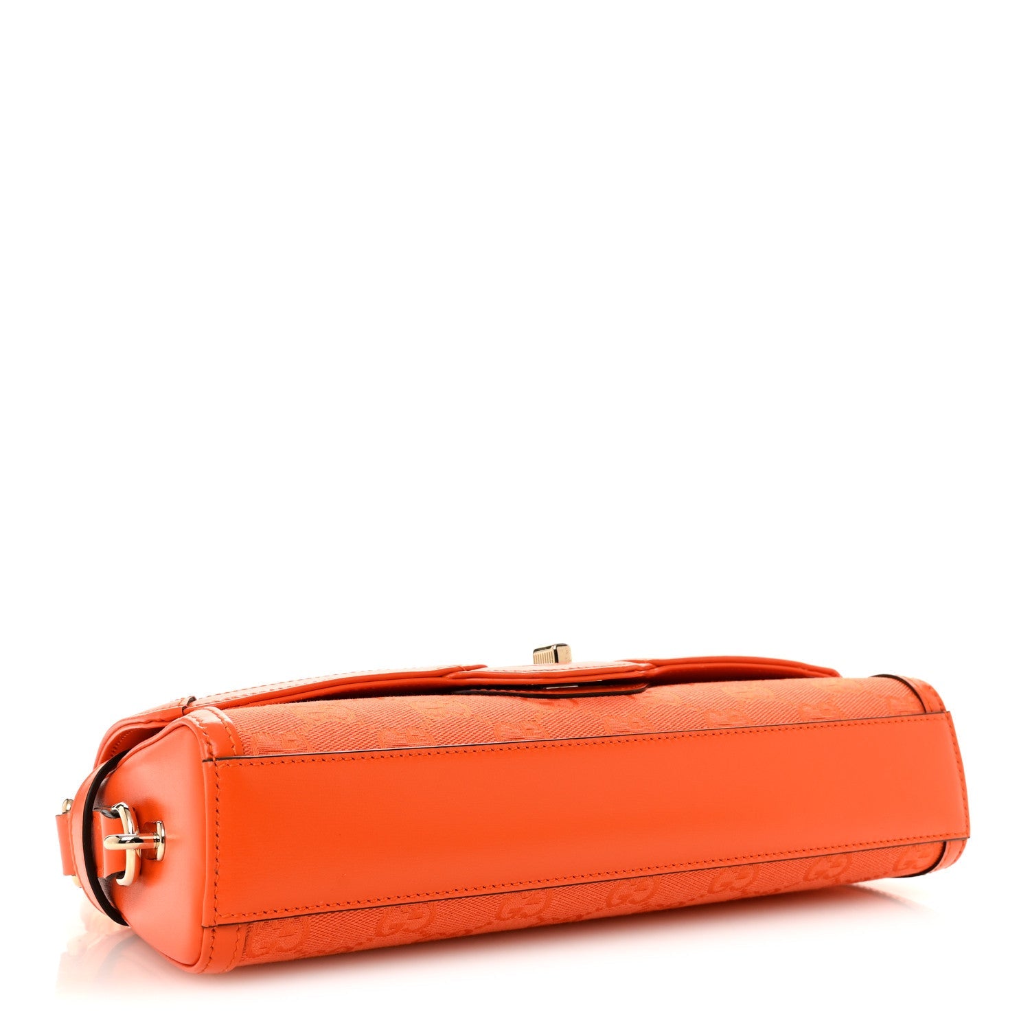 GG Monogram Textured Dollar Calfskin Small Luce Shoulder Bag Orange