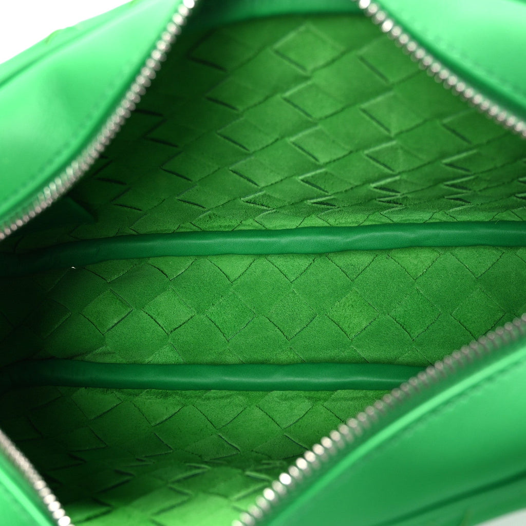 Calfskin Intrecciato Small Camera Bag Parakeet