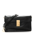 Calfskin Soft Sound Charms Shoulder Bag Black