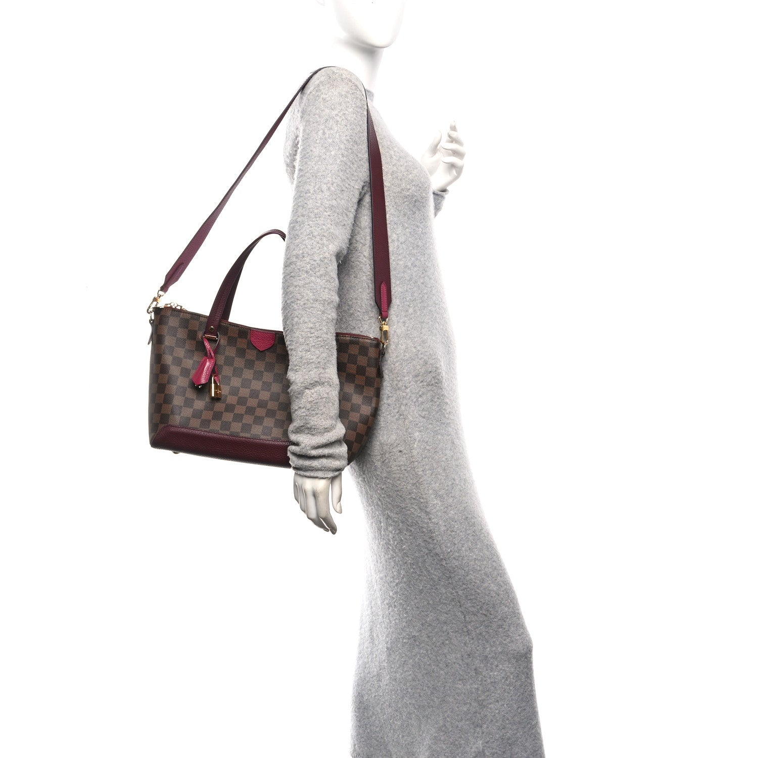 Damier Ebene Cuir Taurillon Hyde Park Fuchsia