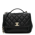 Caviar Quilted Medium Business Affinity Flap Black