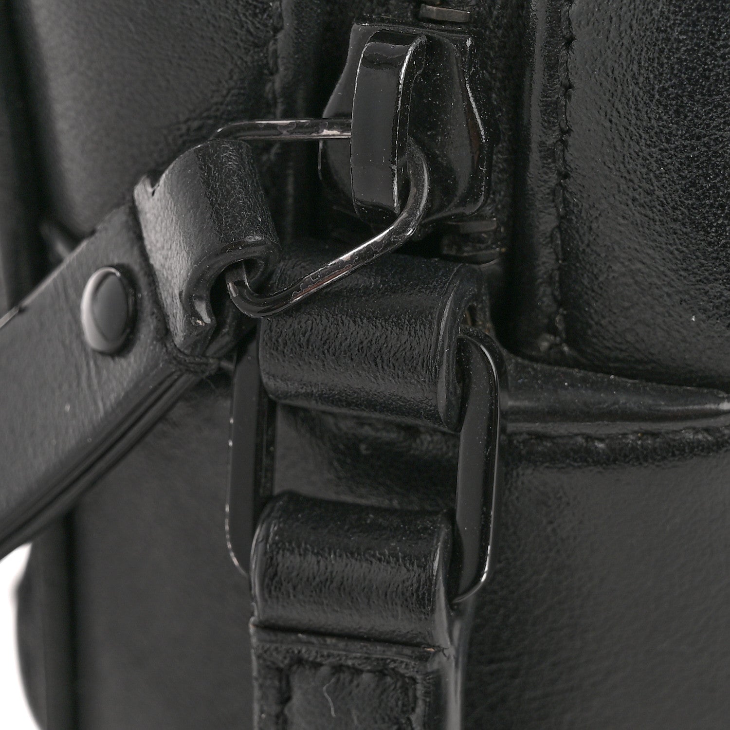 Calfskin Matelasse Monogram Monochrome Lou Camera Bag Black