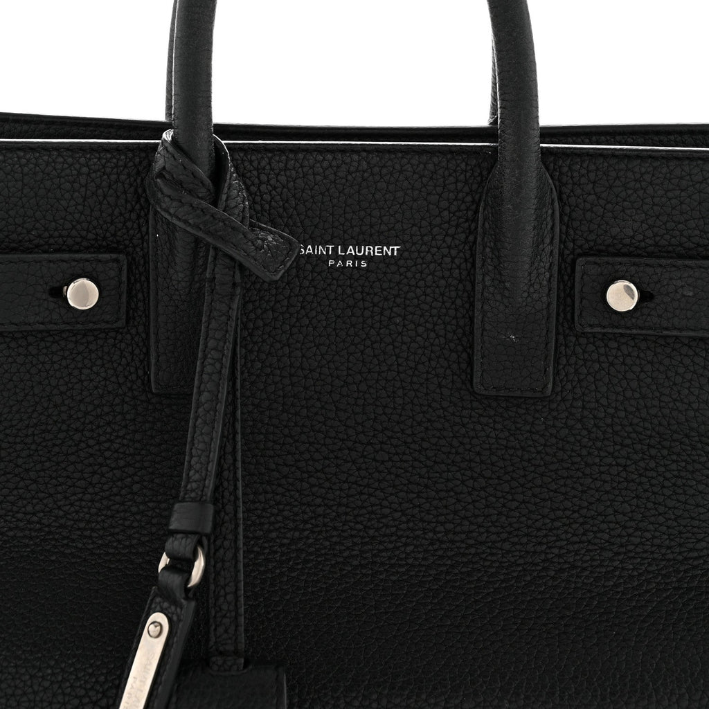 Grained Calfskin Nano Sac De Jour Souple Black