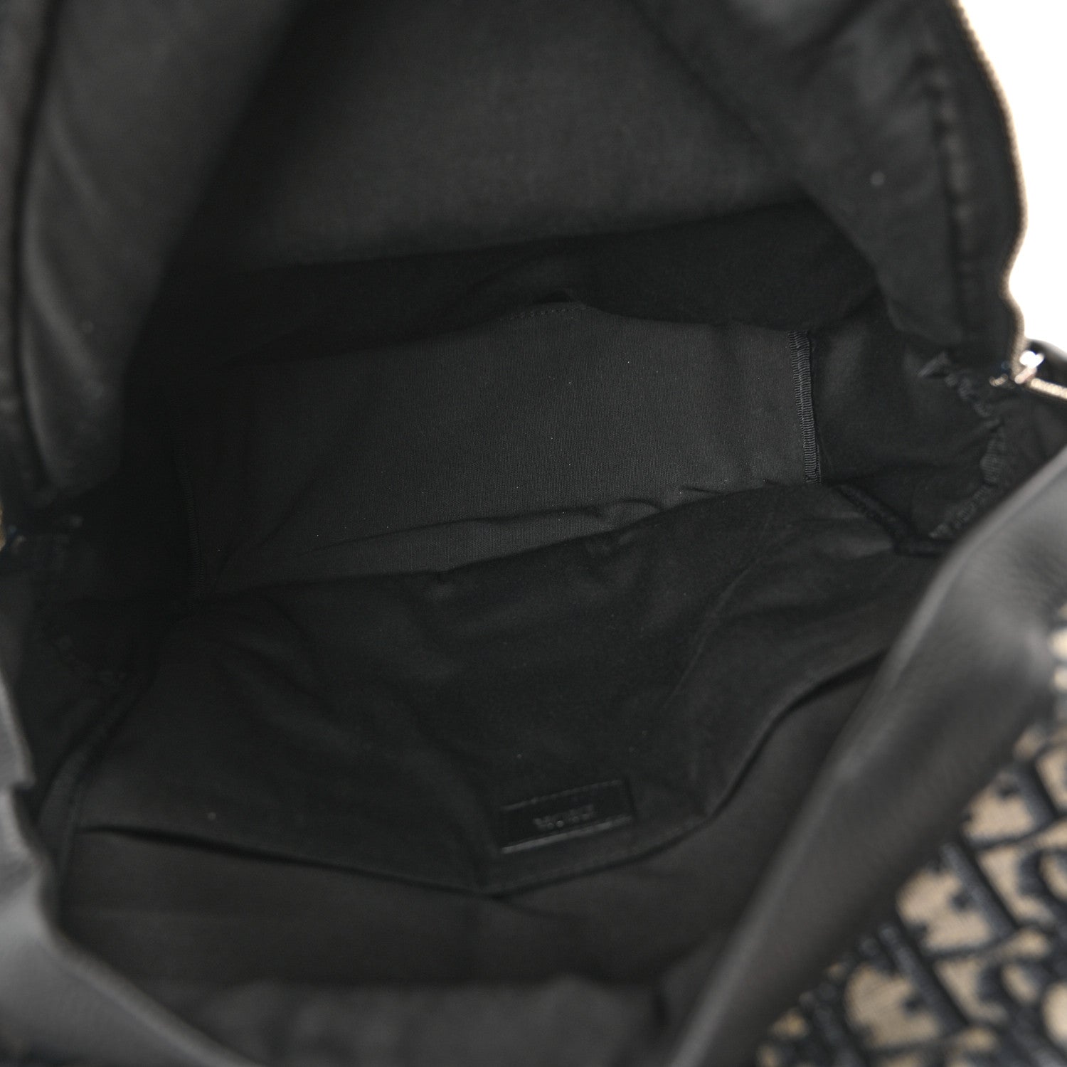 Oblique Calfskin Rider Backpack Beige Black