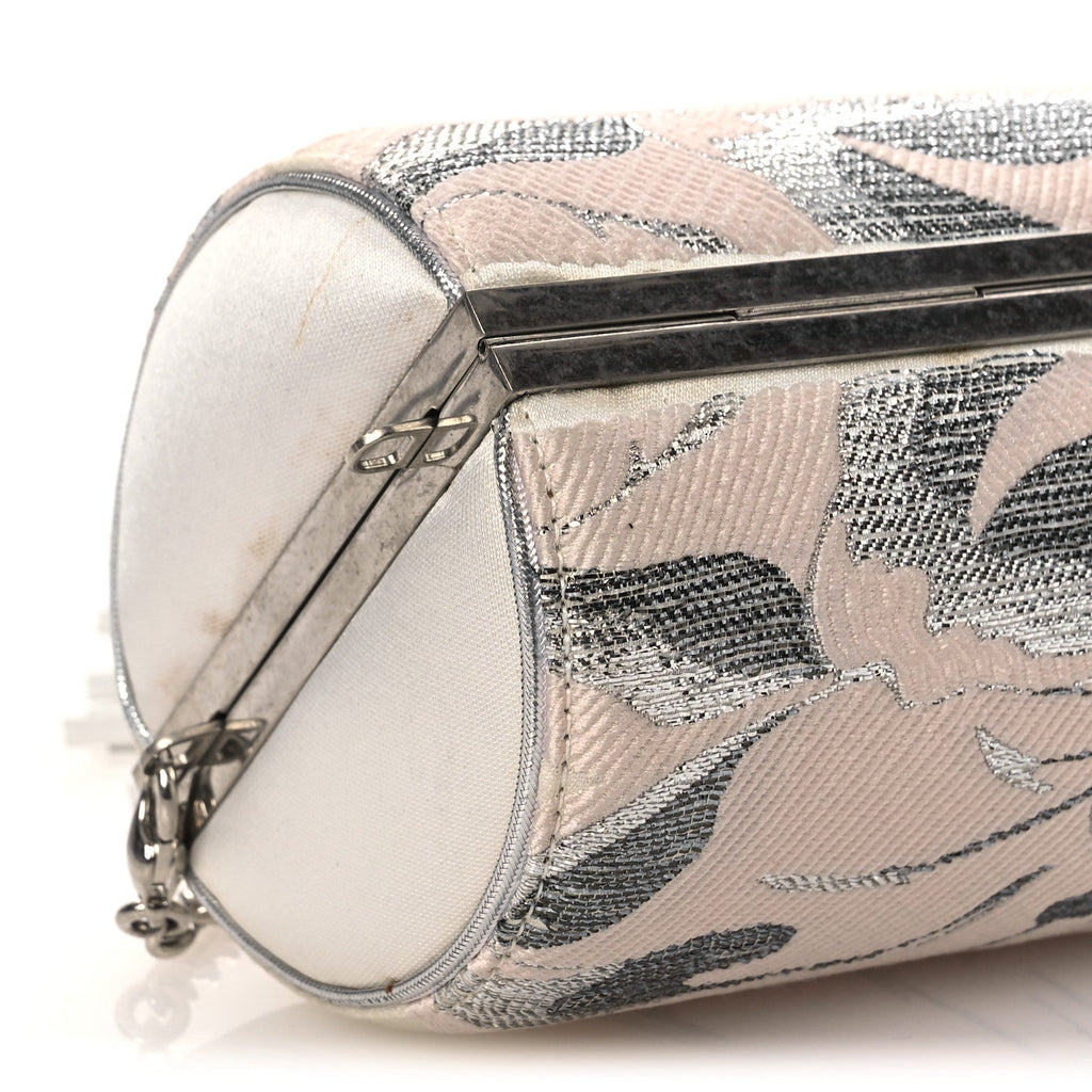 Jacquard Embroidered Skull Clutch Multicolor