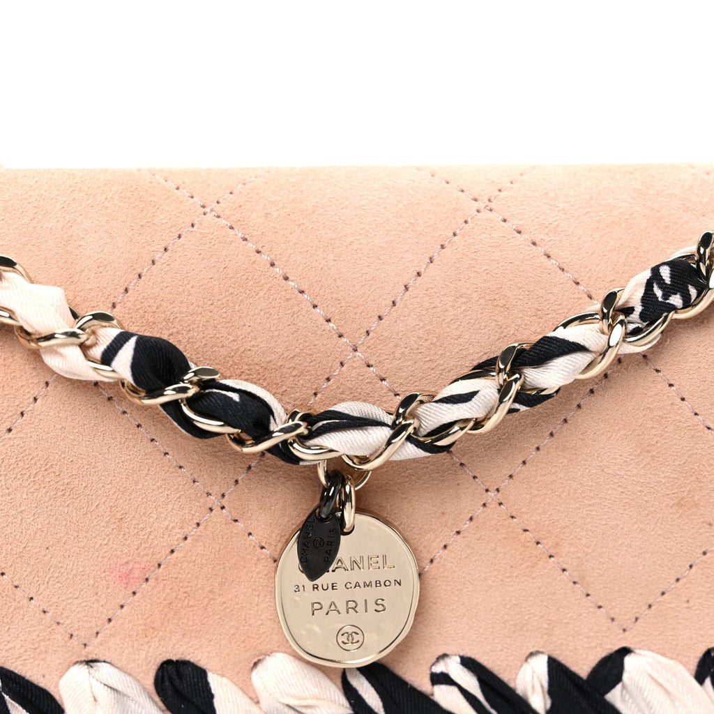 Suede Calfskin Braided Mini My Own Frame Flap Beige