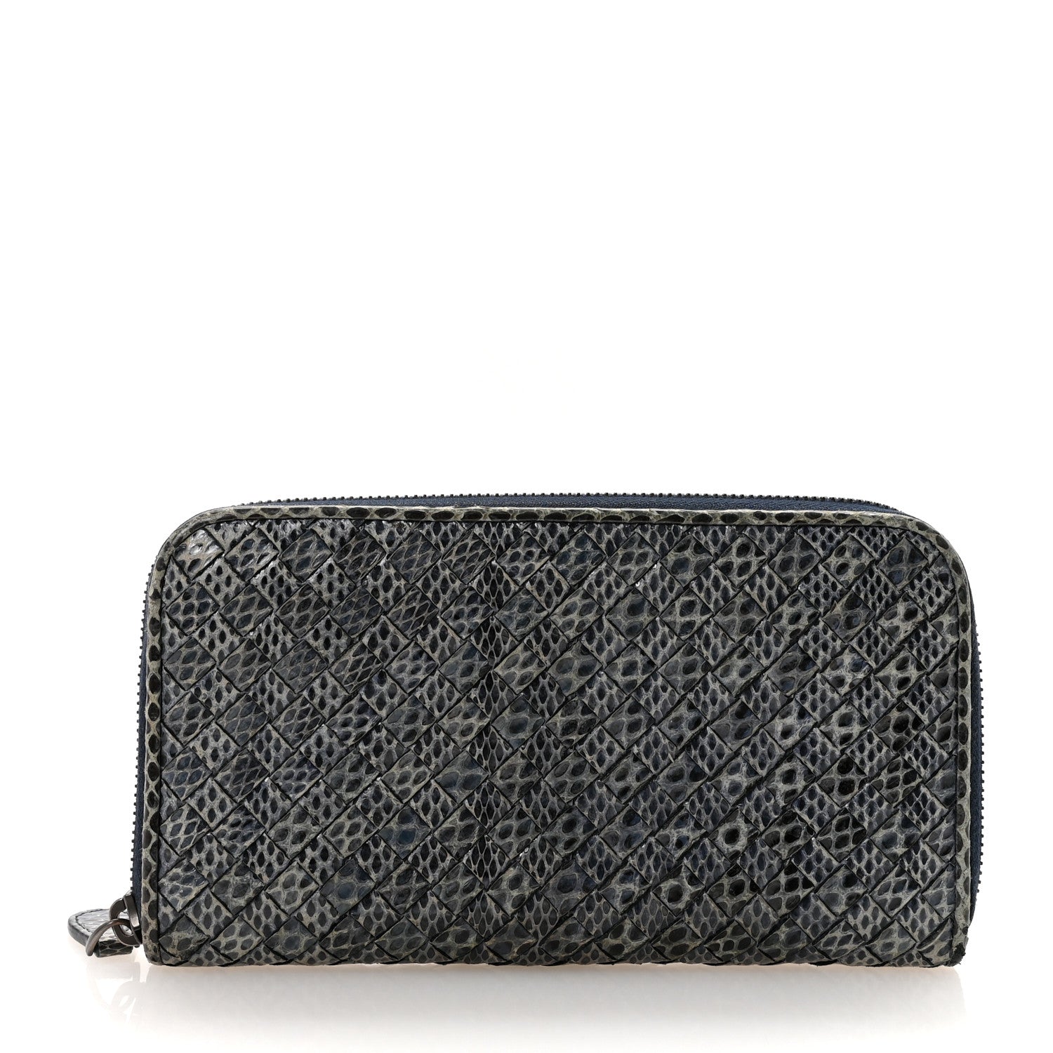 Ayers Intrecciato Ayers Zip Around Wallet Blue