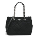 Nylon Tessuto Impuntu Quilted Tote Black