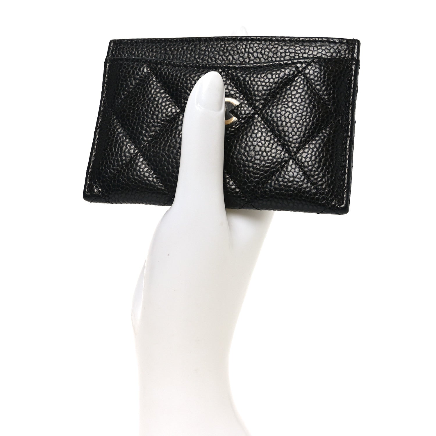 Caviar Quilted  Holder Black