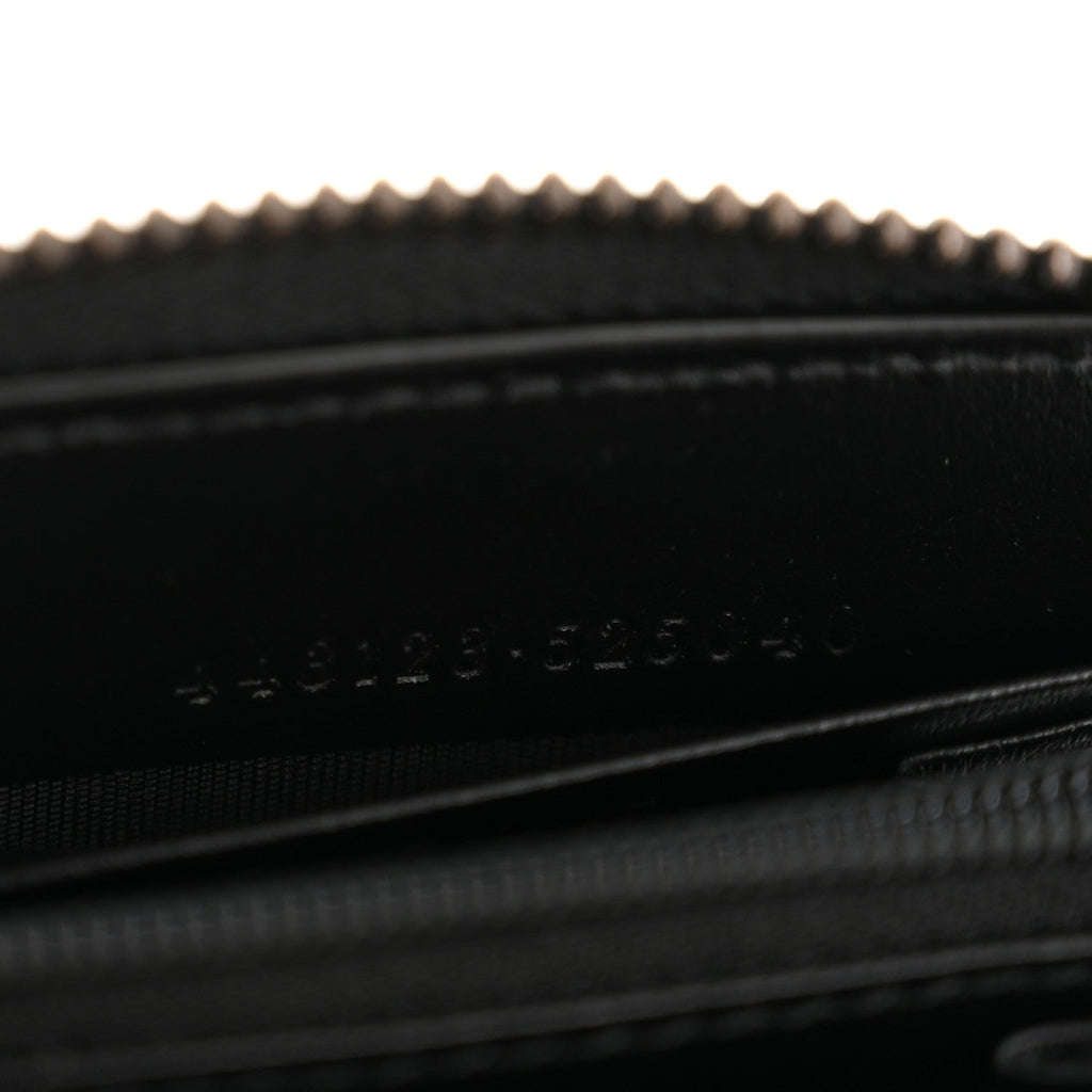 Calfskin Matelasse GG Marmont Zip Around Organizer Wallet Black