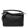 Calfskin Small Puzzle Bag Black