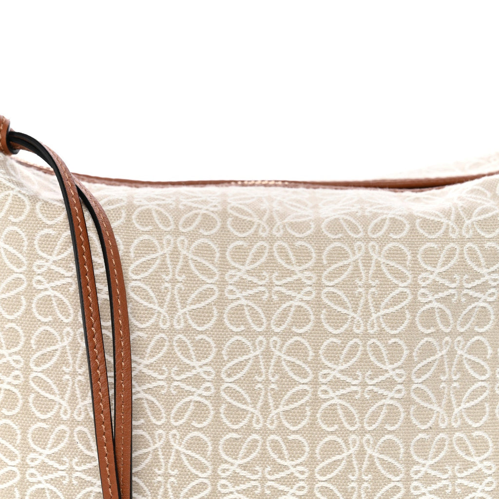 Jacquard Anagram Calfskin Small Cubi Bag Ecru Tan