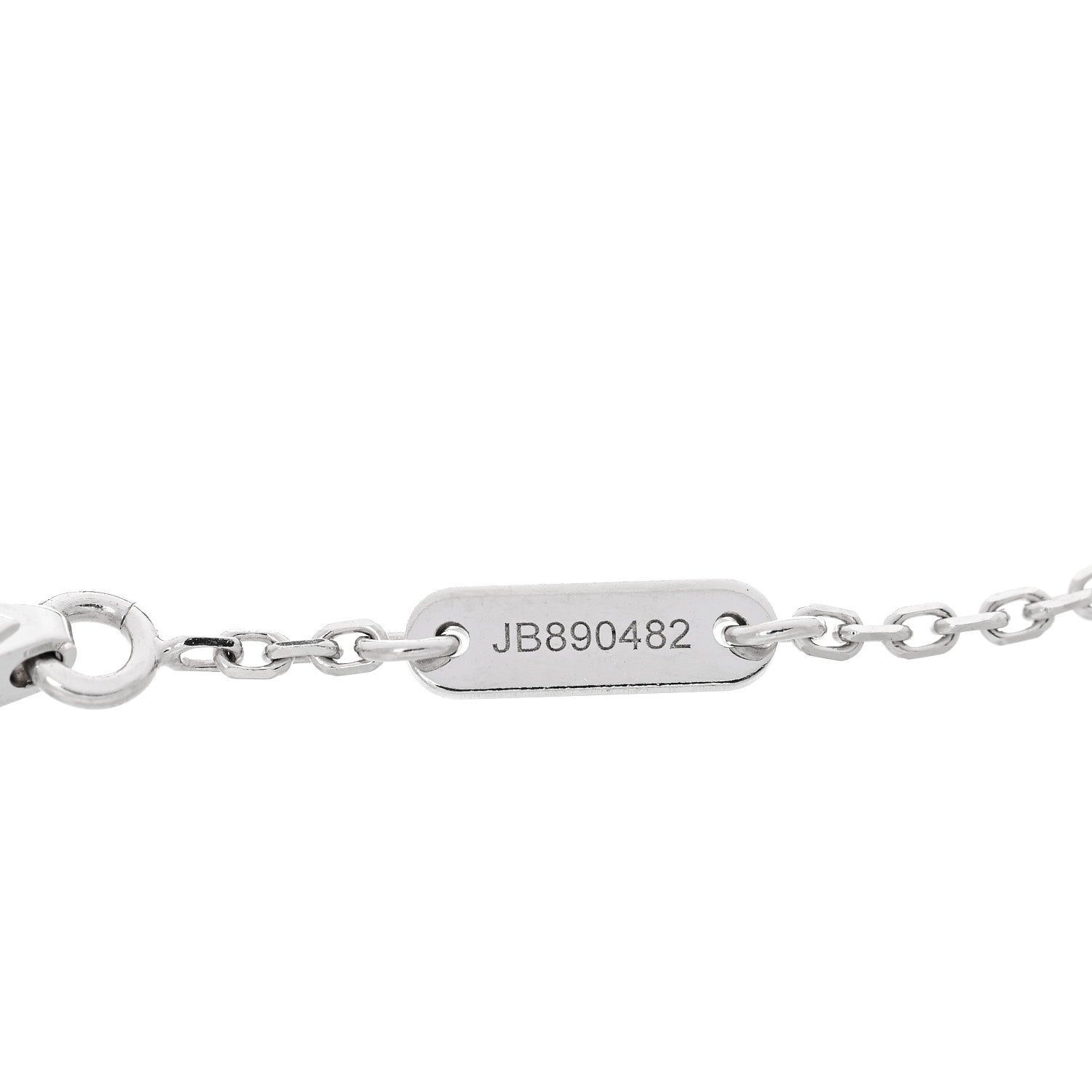 18K White Gold Diamond Sweet Alhambra Bracelet