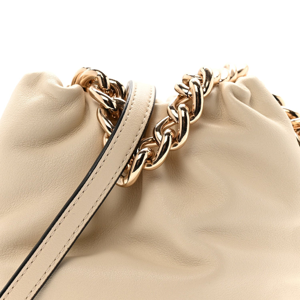Calfskin Soft Small Bucket Bag Marshmallow
