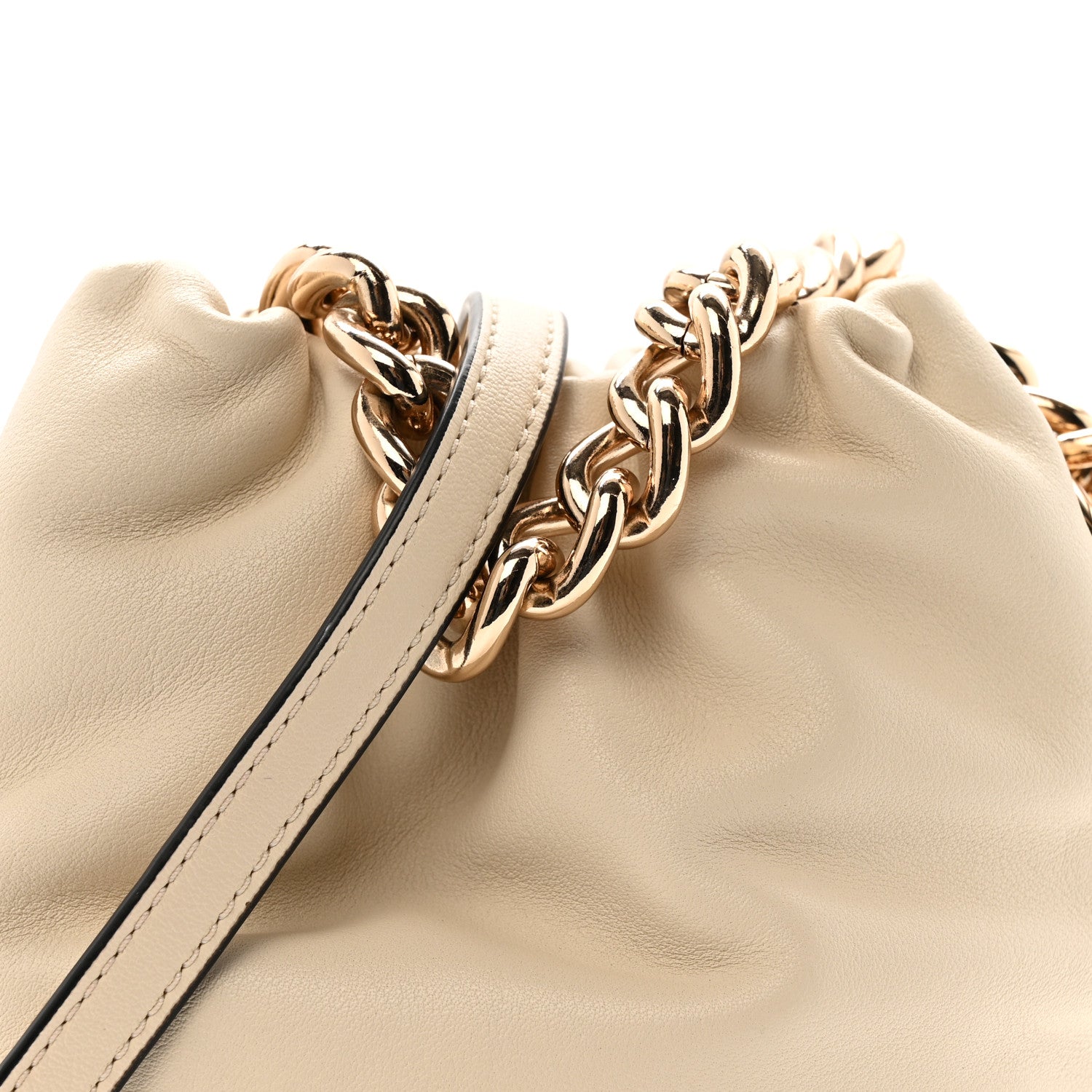 Calfskin Soft Small Bucket Bag Marshmallow