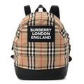 House Check Canvas Calfskin Small Nico Backpack Archive Beige