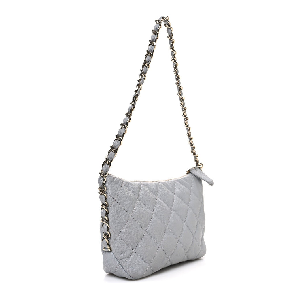 Caviar Quilted Daylight Hobo Grey