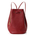 Calfskin Quilted Small C Backpack Red