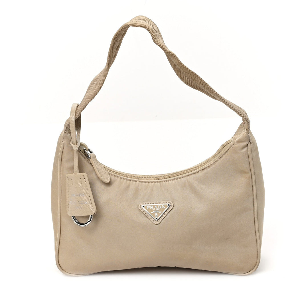 Re-Nylon Saffiano Mini Re-Edition 2000 Bag Deserto