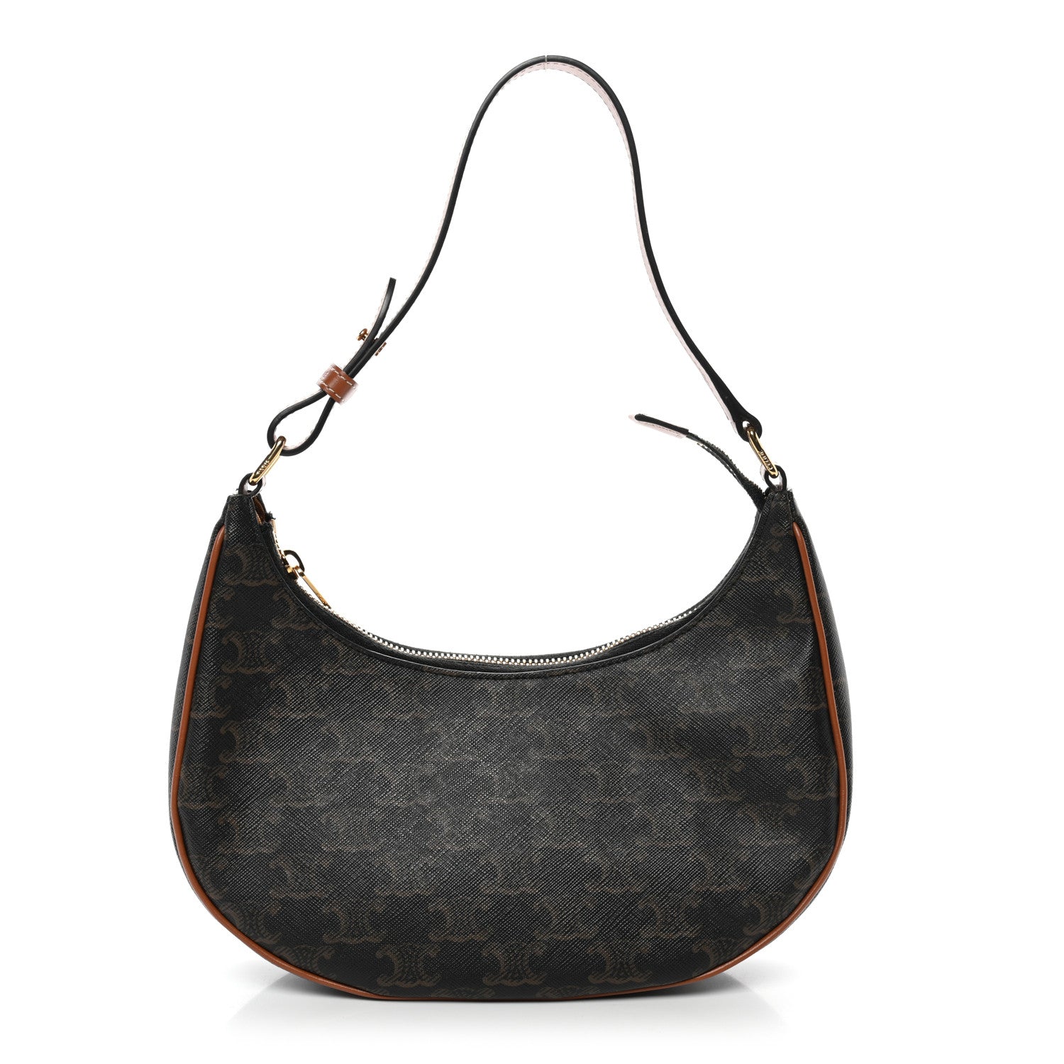 Triomphe Canvas Calfskin Ava Shoulder Bag Tan