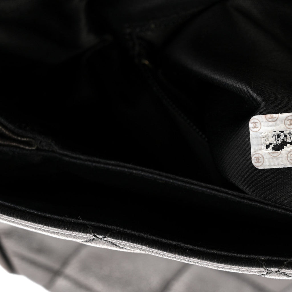 Lambskin Quilted Flap Shoulder Bag Black