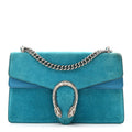 Suede Small Dionysus Shoulder Bag Blue