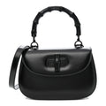 Boarded Dyana Lux Calfskin Web Monochrome Medium Bamboo 1947 Top Handle Bag Black