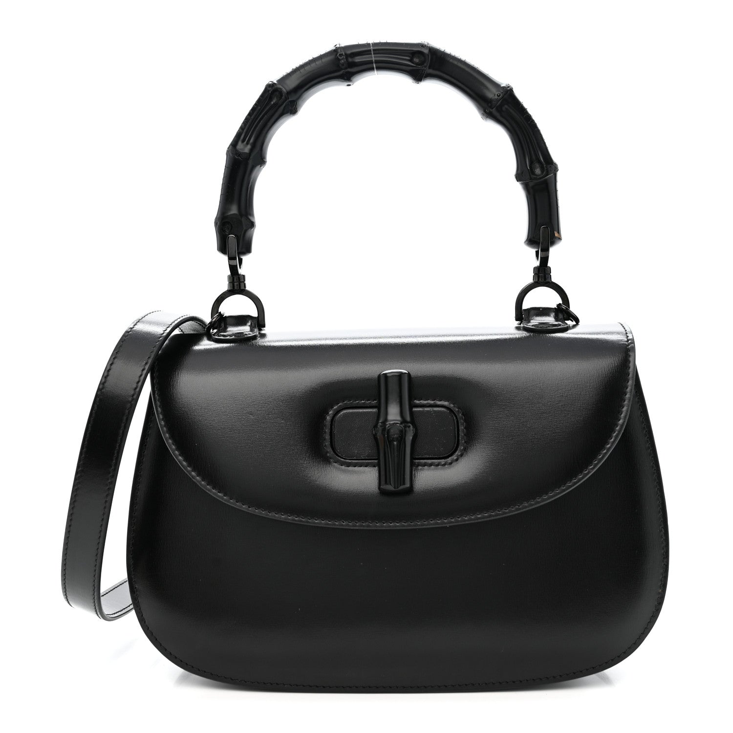 Boarded Dyana Lux Calfskin Web Monochrome Medium Bamboo 1947 Top Handle Bag Black