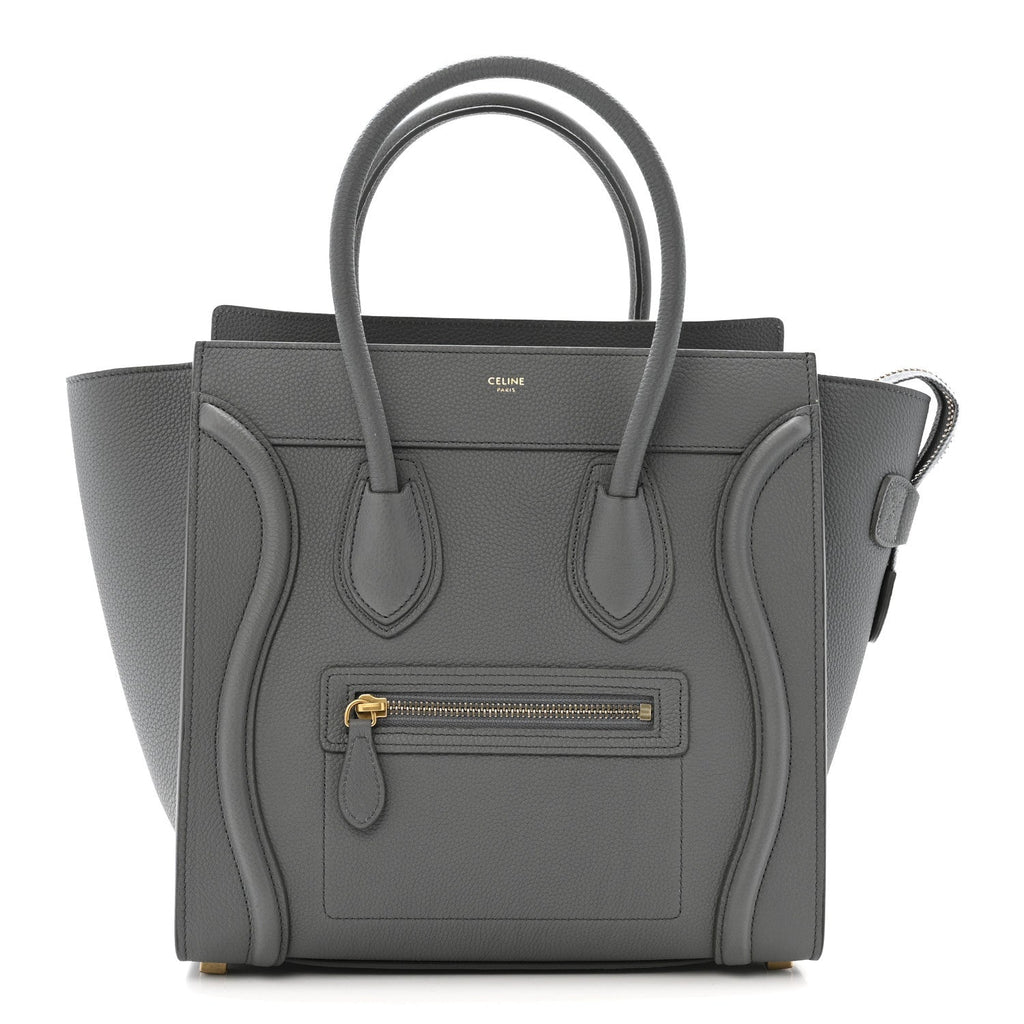 Baby Drummed Calfskin Micro Luggage Kohl