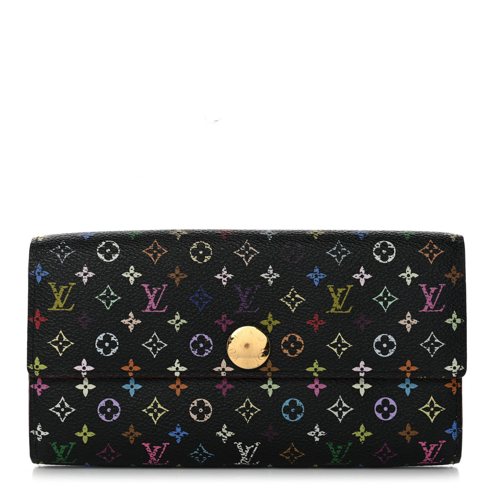 Monogram Multicolor Sarah Wallet Black Pistache